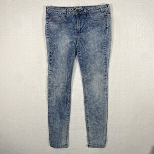 Jessica Simpson Kiss Me Super Skinny Jeans Acid Wash Blue 30 Indie Sleaze 90s